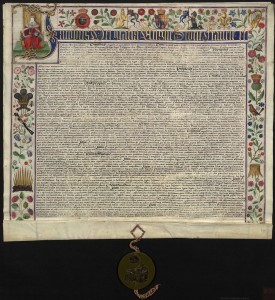 Ratificación por Jacobo I de Inglaterra de la Paz asentada con Felipe III