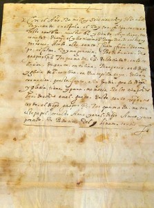 DOCUMENTO DE LA AUTORÍA DEL CRISTO DEL CALVARIO POR FRANCISCO DE OCAMPO