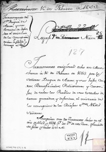 Documentos del Fondo Osuna. Sección Nobleza del Archivo Histórico Nacional Digitalización de microfilm de 35 mm
